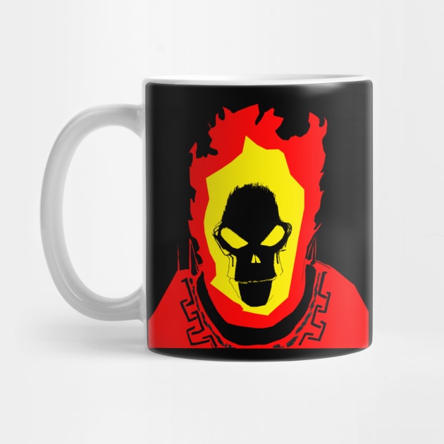 skull in hell fire by jorge_lebeau